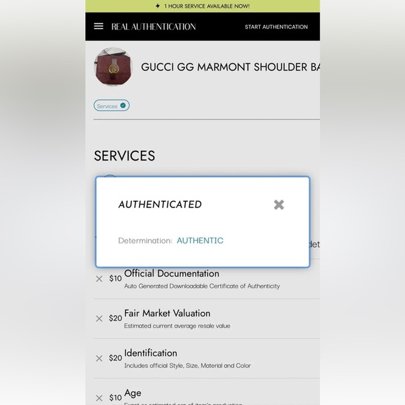 Gucci GG Marmont Burgundy Suede Shoulder Bag Authentic Italy 550126 - Picture 15 of 16